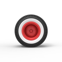 Double rear wheel of old school dragster Scale 1:25 - Thumbnail 5