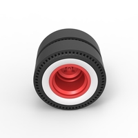 Double rear wheel of old school dragster Scale 1:25 - Thumbnail 6