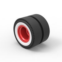 Double rear wheel of old school dragster Scale 1:25 - Thumbnail 7