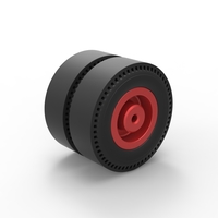 Double rear wheel of old school dragster Scale 1:25 - Thumbnail 8