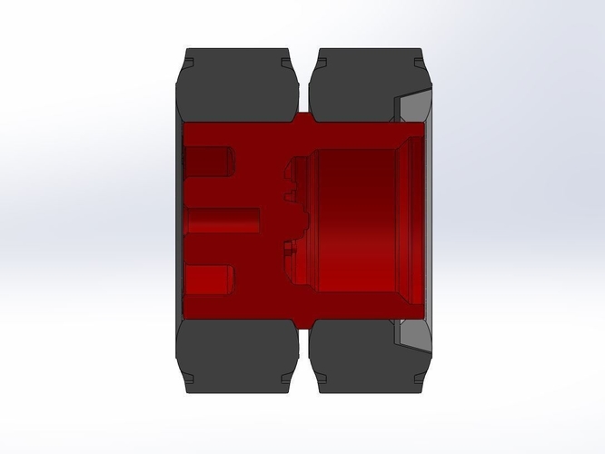 Double rear wheel of old school dragster Scale 1:25 3D Print 505853