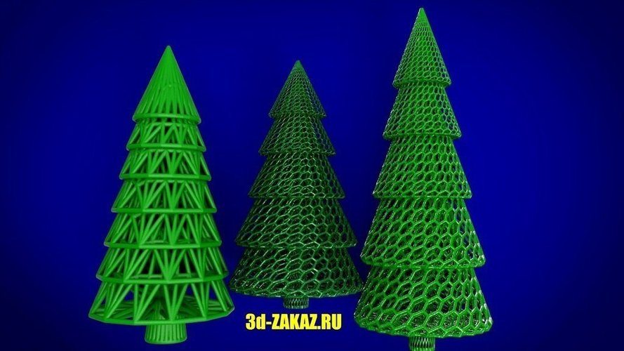 Forest before Christmas style Voronoi  3D Print 50586