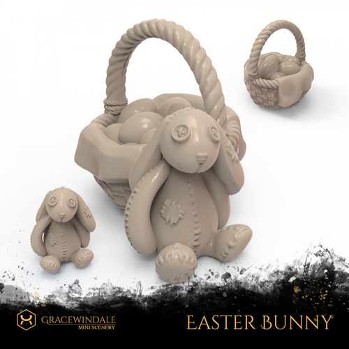 3d Printed Easter Bunny And Eggs By Gracewindale Pinshape 