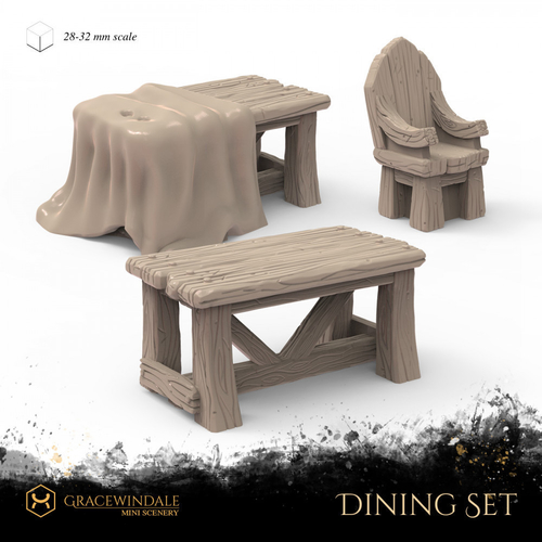 Dining Set 3D Print 505874