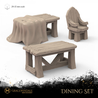 Small Dining Set 3D Printing 505874