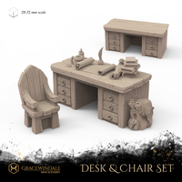 Small Desk and Chair Set 3D Printing 505876