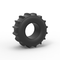 Diecast dirt dragster rear tire 7 Scale 1:25 - Thumbnail 1