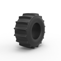 Diecast dirt dragster rear tire 7 Scale 1:25 - Thumbnail 2