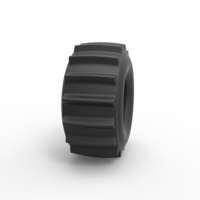 Diecast dirt dragster rear tire 7 Scale 1:25 - Thumbnail 3