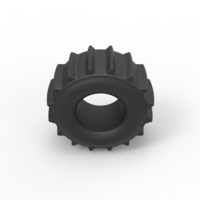 Diecast dirt dragster rear tire 7 Scale 1:25 - Thumbnail 6