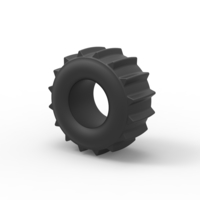 Diecast dirt dragster rear tire 7 Scale 1:25 - Thumbnail 7