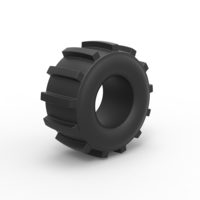 Diecast dirt dragster rear tire 8 Scale 1:25 - Thumbnail 2