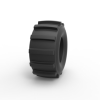 Diecast dirt dragster rear tire 8 Scale 1:25 - Thumbnail 3