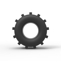 Diecast dirt dragster rear tire 8 Scale 1:25 - Thumbnail 5