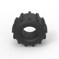 Diecast dirt dragster rear tire 8 Scale 1:25 - Thumbnail 6