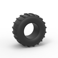 Diecast dirt dragster rear tire 9 Scale 1:25 - Thumbnail 1