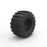 Diecast dirt dragster rear tire 9 Scale 1:25 - Thumbnail 2