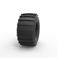 Diecast dirt dragster rear tire 9 Scale 1:25 - Thumbnail 3