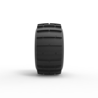 Diecast dirt dragster rear tire 9 Scale 1:25 - Thumbnail 4