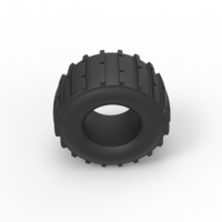 Diecast dirt dragster rear tire 9 Scale 1:25 - Thumbnail 6