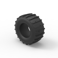 Diecast dirt dragster rear tire 9 Scale 1:25 - Thumbnail 7