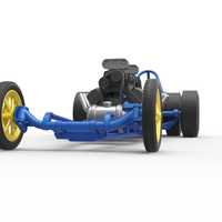 Front engine old school 6 wheeled dragster Version 2 Scale 1:25 - Thumbnail 5