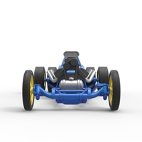 Front engine old school 6 wheeled dragster Version 2 Scale 1:25 - Thumbnail 7