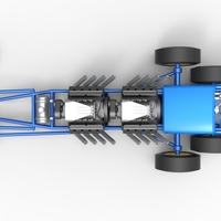Front engine old school 6 wheeled dragster Version 2 Scale 1:25 - Thumbnail 10
