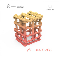 Small Wooden Cage 3D Printing 506090