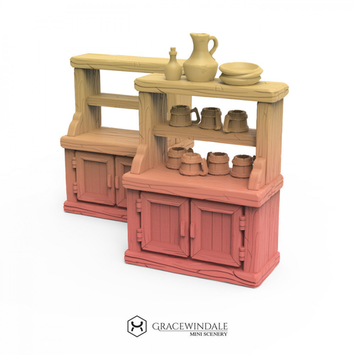 Tavern Furniture and Props Set 3D Print 506105