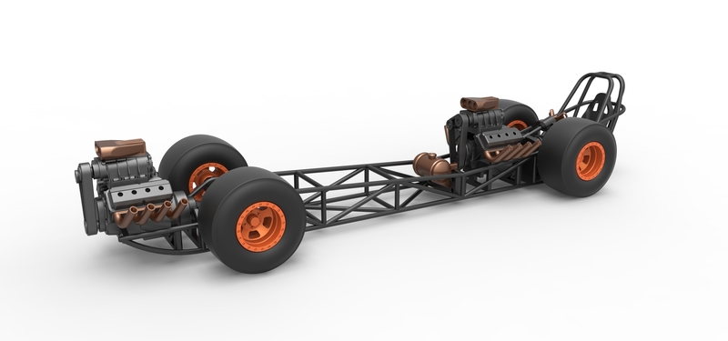 Diecast Front engine AWD dragster Scale 1:25