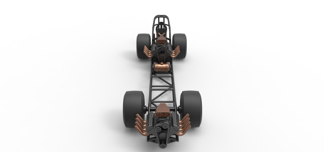 Diecast Front engine AWD dragster Scale 1:25 3D Print 506121