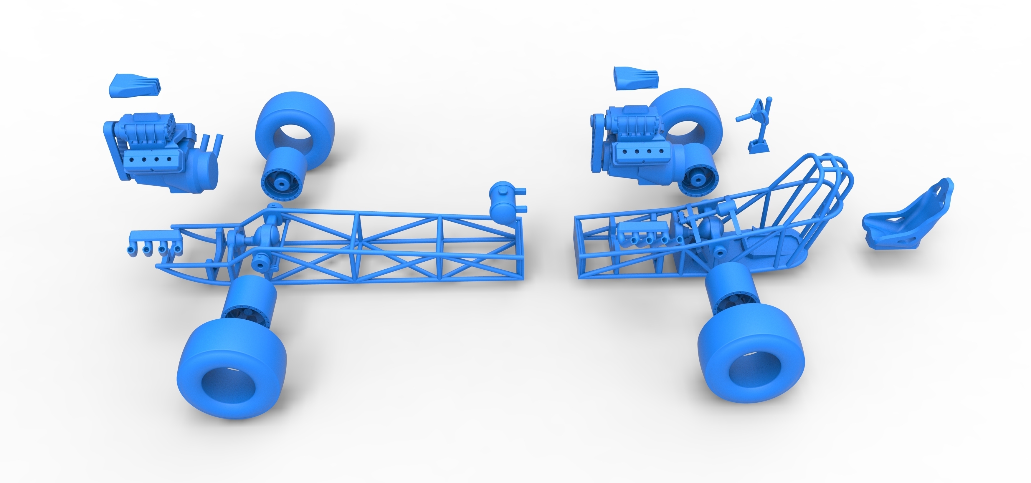 Diecast Front engine AWD dragster Scale 1:25 @ Pinshape