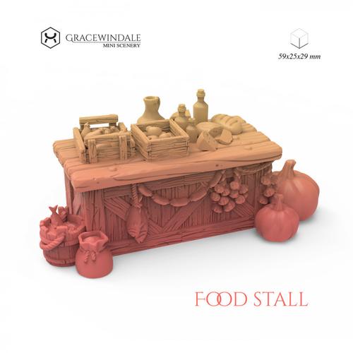 Market Stalls and Goods Set 3D Print 506167