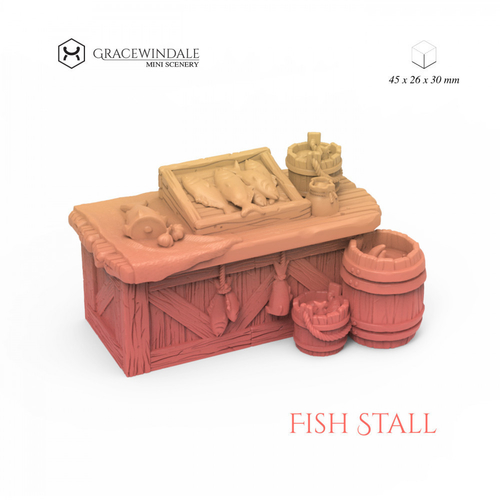 Market Stalls and Goods Set 3D Print 506172