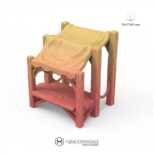 Canvassed Market Stall 3D Print 506182