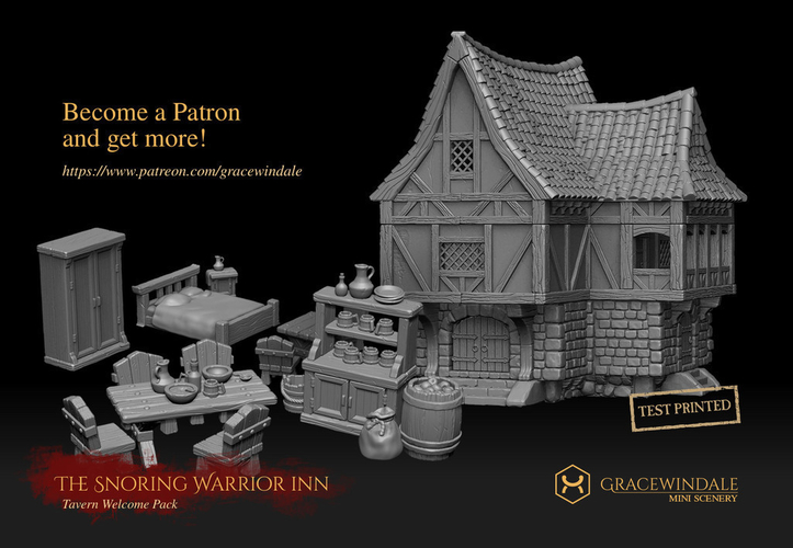 The Snoring Warrior Tavern 3D Print 506209