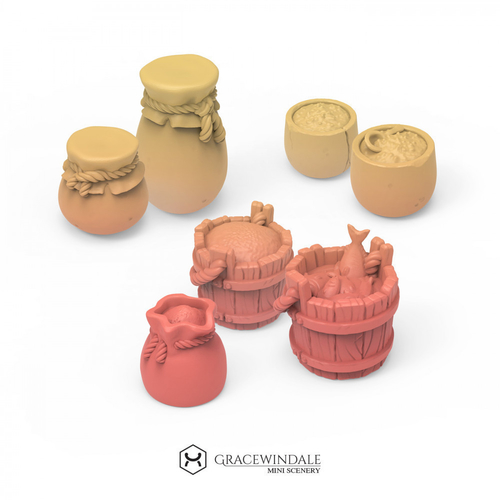 Market Props Set 3D Print 506245