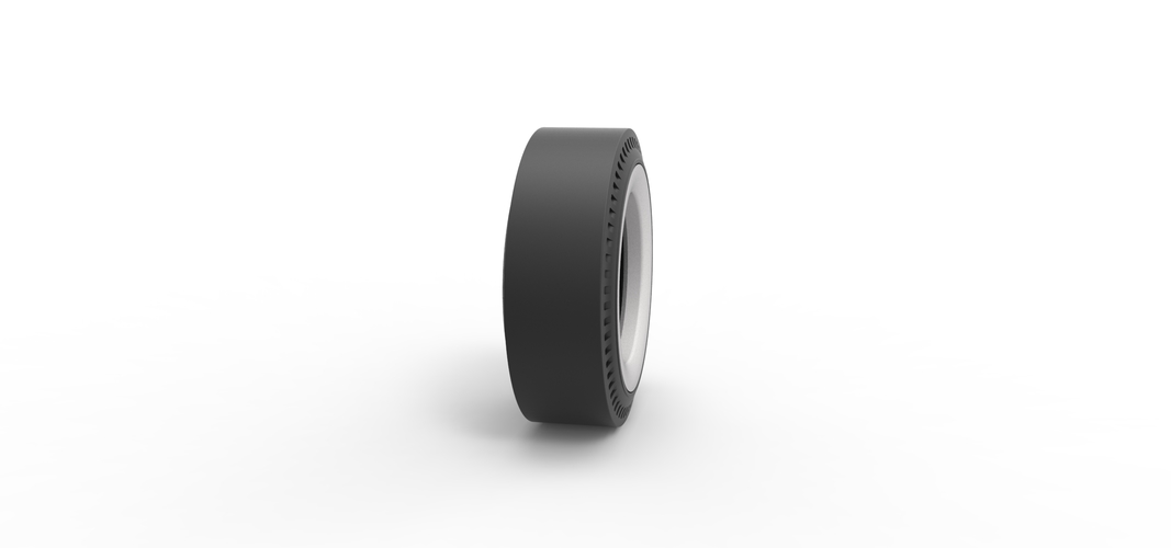 Whitewall rear tire of vintage dragster Version 1 Scale 1:25 3D Print 506252