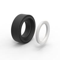 Whitewall rear tire of vintage dragster Version 1 Scale 1:25 - Thumbnail 9