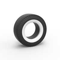 Whitewall rear tire of vintage dragster Version 2 1:25 - Thumbnail 1