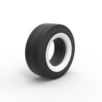 Whitewall rear tire of vintage dragster Version 2 1:25 - Thumbnail 2