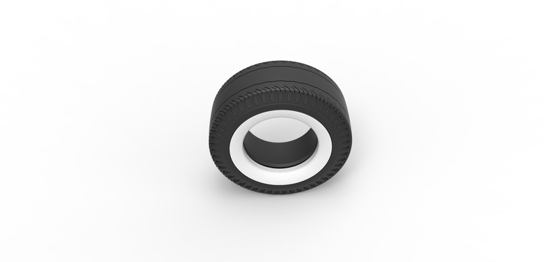 Whitewall rear tire of vintage dragster Version 2 1:25 - Pinshape