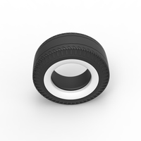 Whitewall rear tire of vintage dragster Version 2 1:25 - Thumbnail 6
