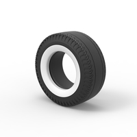 Whitewall rear tire of vintage dragster Version 2 1:25 - Thumbnail 7