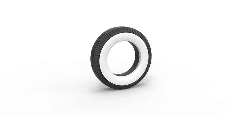 Diecast Whitewall tire Scale 1:25