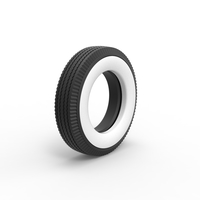 Diecast Whitewall tire Scale 1:25 - Thumbnail 2