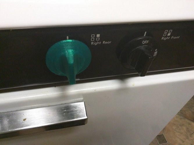 Replacement Stove Knob 3D Print 50628