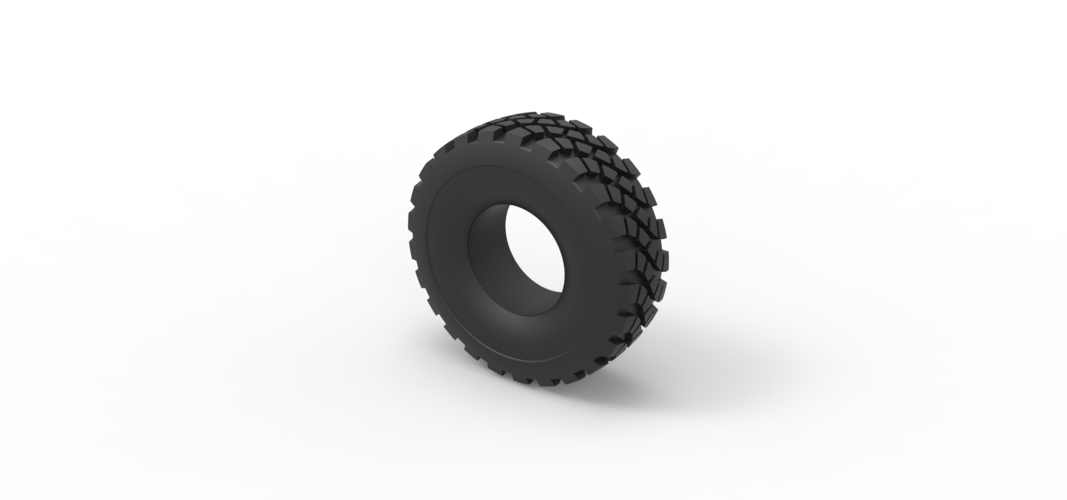 3d Printed Diecast Military Truck Tire 11 Scale 1:25 By 