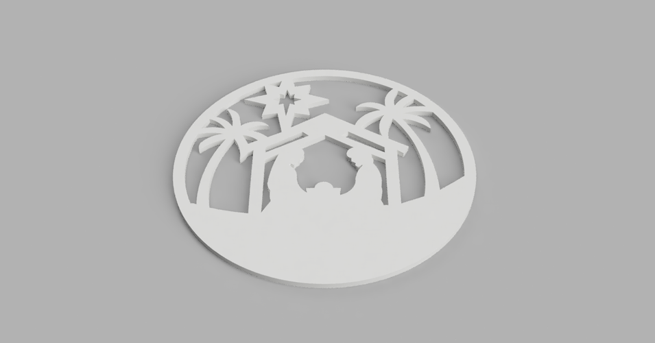 CHRISTMAS SCENE FOR WALL AND TREE 3D Print 506382